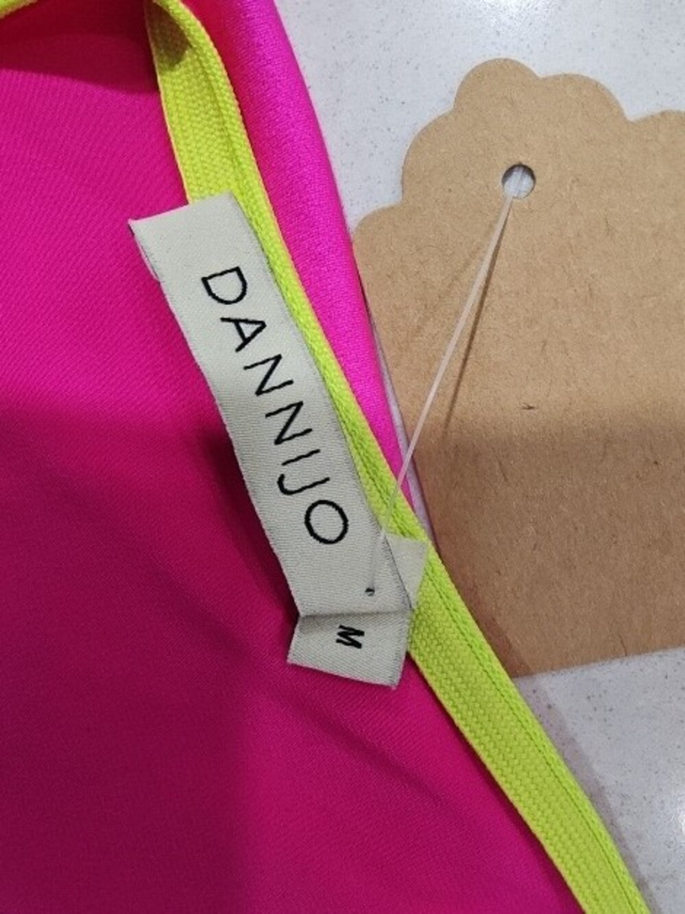 DANNIJO Hot Pink Slip Maxi Dress with V-Neck - Picture 2 of 2
